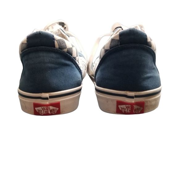 Vans Turquoise Blue Green Checkered Sneakers  Shoes sz 10.5 - Picture 5 of 13